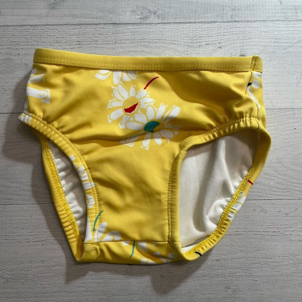 Hanna andersson girls yellow flower swim bottoms‎ 6-12 months